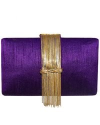 Simitri - Plum Fringe Clutch - Lyst