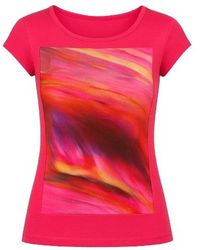 Conquista - Print & Solid Colour Top - Lyst