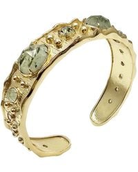 Farra - Prehnite Stone Bangle - Lyst