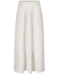Smart and Joy - Cotton Midi Skirt With Ruffles - Lyst