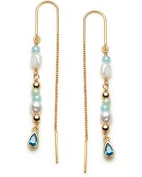 With Love Darling - Water Drop Beaded Chain Earring - Lyst