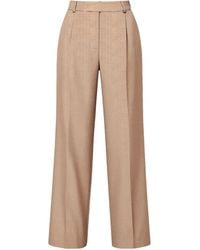 Madison / Savile - Neutrals The Edit Camel Wide Leg Pants - Lyst