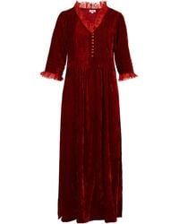 At Last - Silk Velvet Annabel Dress - Lyst