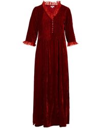 At Last - Silk Velvet Annabel Dress In - Lyst