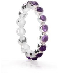 The Jewellery Store London - Amethyst Gemstones Band Ring - Lyst