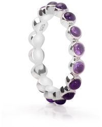 The Jewellery Store London - Amethyst Gemstones Band Ring - Lyst