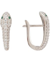 LÁTELITA London - Snake Huggie Hoops Silver - Lyst