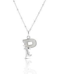 Kasun - Solid P Initial Necklace With Mother Of Pearl - Lyst