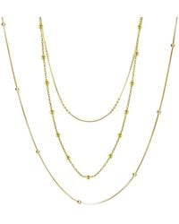 Spero London - Beaded Satellite Sterling Chain Necklace Layering Set - Lyst