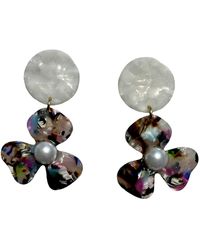 CLOSET REHAB - Pearl Water Poppy Drop Earrings - Lyst