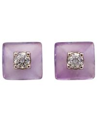 Lily Flo Jewellery - Amethyst And Diamond Stud Earrings - Lyst