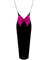 Miss Circle New York - Flore Crystal Straps Backless Gown With Bow - Lyst