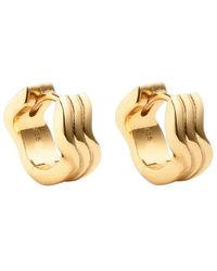 Nazzar - Wave Huggie Mini Earrings - Lyst