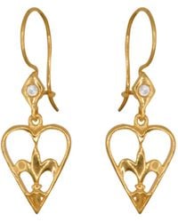 Myrto Katramadou Jewellery - Heartshield – Hook Earrings-Plated - Lyst