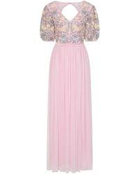 Frock and Frill - Camelia Floral Embroidered Maxi Dress - Lyst