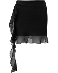 OW Collection - Harper Asymmetric Mini Skirt - Lyst