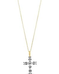 SHYMI - Rhodium Mix Shape Cross - Lyst