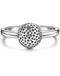Unaloe - Adjustable Sterling Ring With Carved Sphere - Lyst