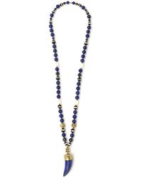Shar Oke - Lapis Lazuli Tibetan Horn Necklace - Lyst