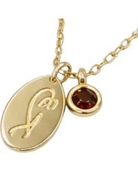 Argento Vivo - January Birthstone Flower Charm Necklace - Lyst