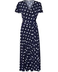 SACHA DRAKE - Reverse Wrap Midi Dress - Lyst