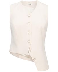 SÉLONE - Neutrals Calin Asymmetric Tie Vest Soft Ivory - Lyst