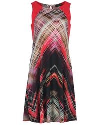 Conquista - Vibrant Geometric Asymmetry Dress - Lyst