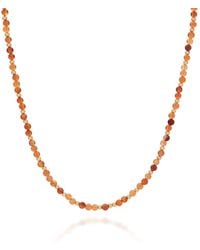 Nellou Jewellery - Jewel Bead July Birthstone Necklace Plated Sterling - Lyst