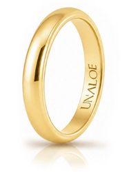 Unaloe - Classic Smooth Sterling Band With Plating - Lyst