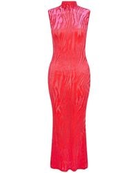 Sour Figs - Velvet Zebra Pattern High Neck Maxi Dress - Lyst