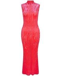 Sour Figs - Velvet Zebra Pattern High Neck Maxi Dress - Lyst