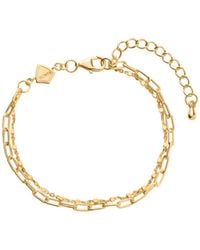 Vanhi - Mini Paperclip Double Chain Bracelet - Lyst