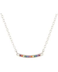 Kris Nations - Bar Crystal Charm Necklace - Lyst
