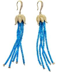 Farra - Natural Tassel Earrings - Lyst