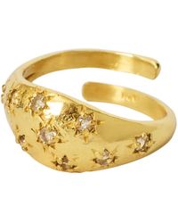 YAA YAA LONDON - / Neutrals Precious Daughter White Topaz Gemstone Gold Vermeil Ring - Lyst