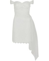 Sour Figs - Sequinned Lace Off-Shoulder Draped Mini Dress - Lyst
