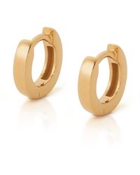 Nellou Jewellery - Timeless Huggie Earrings Plated Sterling - Lyst
