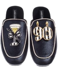 Laines London - Classic Mules With Stripe 90Th Birthday & Champagne Brooches - Lyst