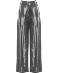 Vestiaire d'un Oiseau Libre - Metallic High-Waisted Trousers - Lyst