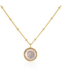 Auree - Barcelona October Birthstone Necklace Rose Quartz - Lyst