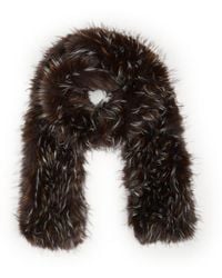 Saachi - Faux Fur Statement Scarf - Lyst