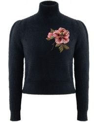 Roch Perel - Flower Fur Knit Sweater - Lyst