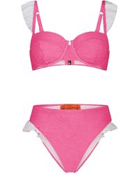 Maison Tangerine - Capri Barbie Crinkle Bikini - Lyst