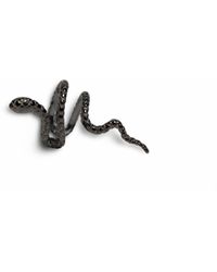 Jagged Halo Jewelry - Serpent Ear Cuff Rhodium - Lyst