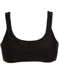 Self-Adore - Zenya Hand-Beaded Embellished Bikini Top - Lyst