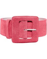BeltBe - Suede Square Buckle Belt - Lyst