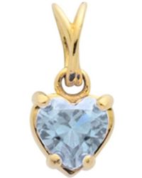 Belinda Jewelz - Aquamarine Heart Charm - Lyst