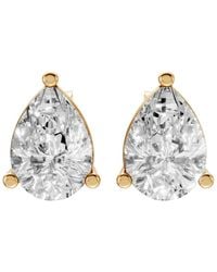 Aya Fine Jewelry - Pear Shaped Lab Diamond Solitaire Stud Earrings - Lyst