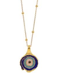 1610Istanbul - Medusa Evil Eye Enamel Necklace - Lyst