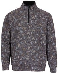 lords of harlech - Craig Madrid Paisley Quarter-Zip Sweater - Lyst
